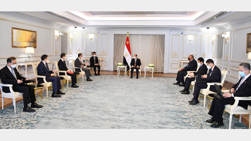 الرئيس عبد الفتاح السيسي يستقبل وزير خارجية جمهورية الصين الشعبية 18-7-2021