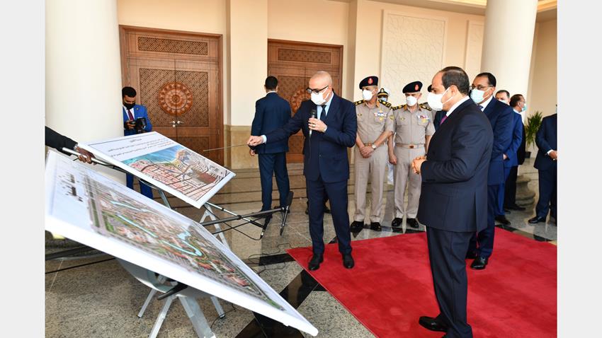 الرئيس عبد الفتاح السيسي يستمع لشرح تفصيلي حول مشروعات مدينة العلمين الجديدة 20/7/2021