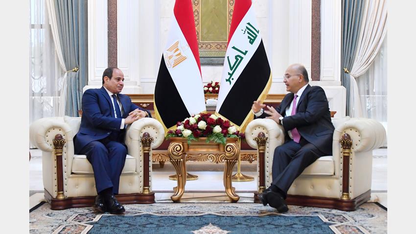 الرئيس عبد الفتاح السيسي يلتقي رئيس الجمهورية العراقية بالعاصمة العراقية بغداد 28-8-2021