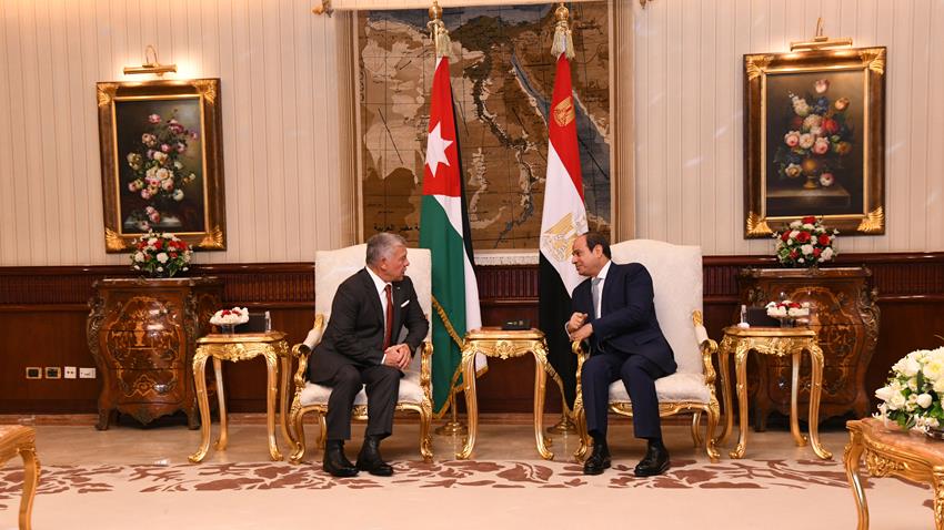 الرئيس عبد الفتاح السيسي يستقبل ملك المملكة الأردنية الهاشمية