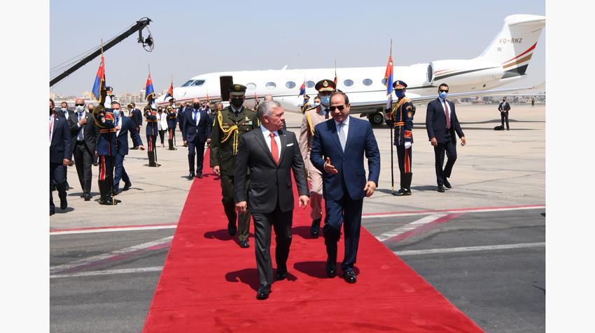 Le Président Al-Sissi accueille le Roi Abdallah II de la Jordanie