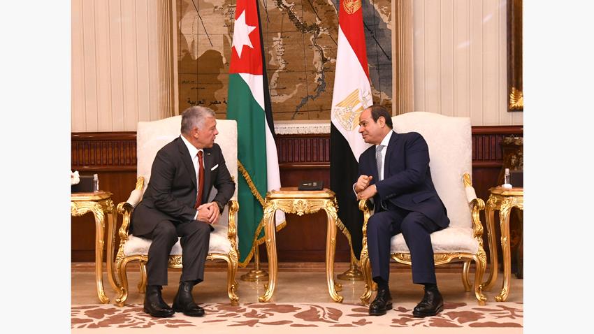 Le Président Al-Sissi accueille le Roi Abdallah II de la Jordanie