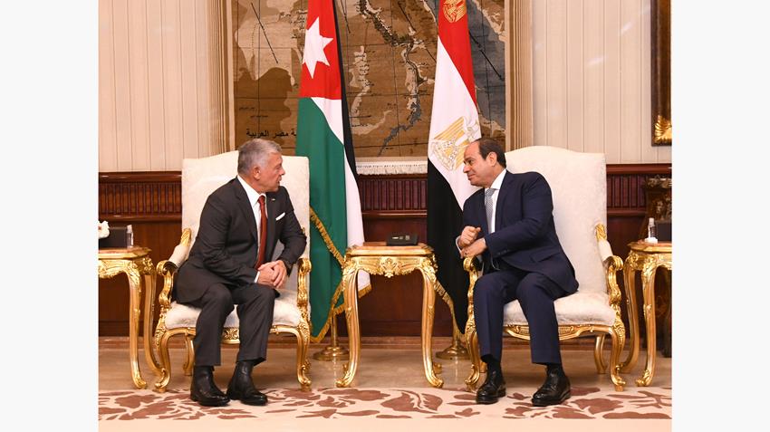 President El-Sisi Meets His Majesty King Abdullah II of Jordan