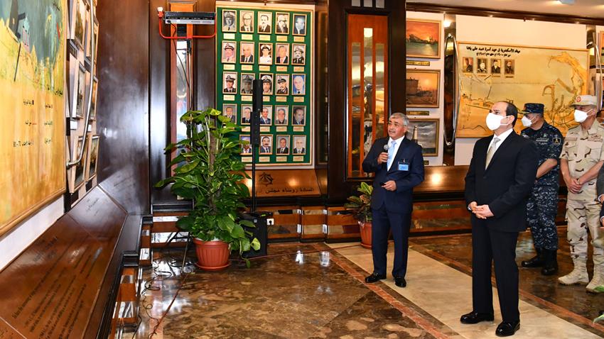 President El-Sisi Inspects Alexandria Maritime Museum and Historical Hall