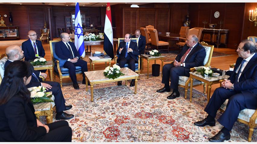 الرئيس عبد الفتاح السيسي يستقبل رئيس الوزراء الإسرائيلي