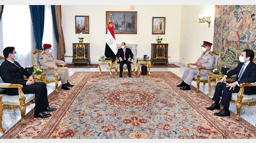 الرئيس عبد الفتاح السيسي يستقبل وزير دفاع الجمهورية اليمنية