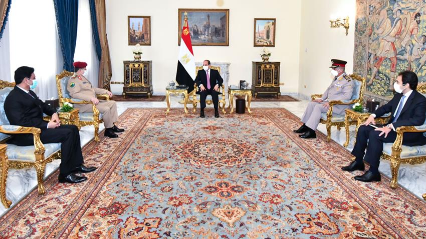 الرئيس عبد الفتاح السيسي يستقبل وزير دفاع الجمهورية اليمنية