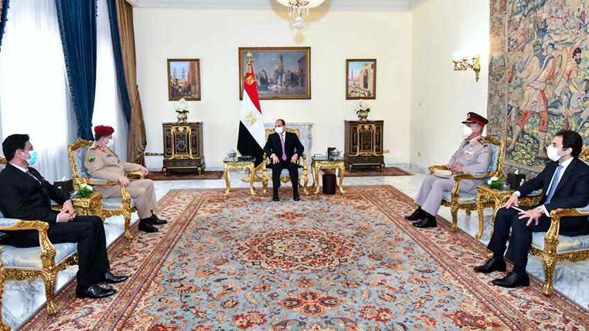 الرئيس عبد الفتاح السيسي يستقبل وزير دفاع الجمهورية اليمنية