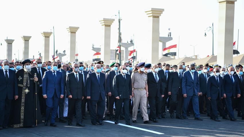 الرئيس عبد الفتاح السيسي يتقدم جنازة المشير محمد حسين طنطاوي