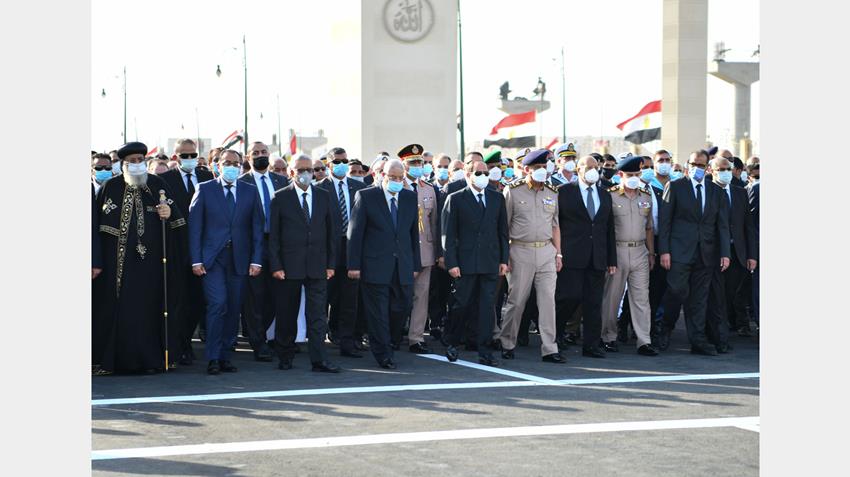 الرئيس عبد الفتاح السيسي يتقدم جنازة المشير محمد حسين طنطاوي