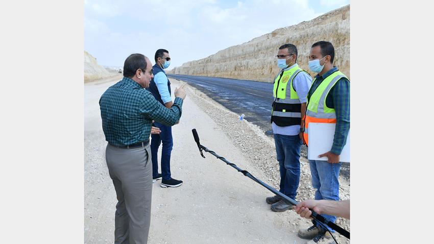 الرئيس عبد الفتاح السيسي يتفقد أعمال تطوير وتوسعة الطريق الدائري 24/9/2021