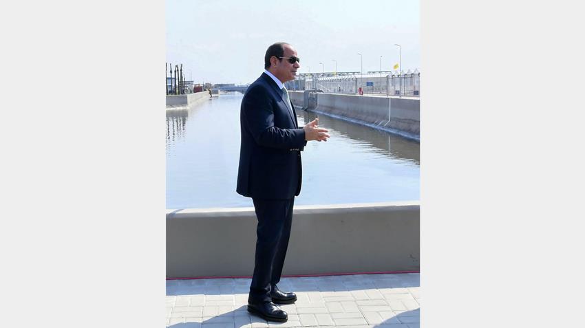 الرئيس عبد الفتاح السيسي يفتتح محطة معالجة مياه مصرف بحر البقر27/9/2021