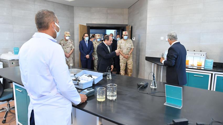 الرئيس عبد الفتاح السيسي يفتتح محطة معالجة مياه مصرف بحر البقر27/9/2021