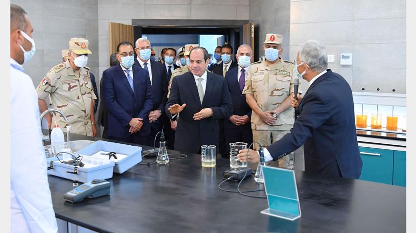 الرئيس عبد الفتاح السيسي يفتتح محطة معالجة مياه مصرف بحر البقر27/9/2021
