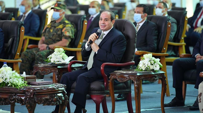الرئيس عبد الفتاح السيسي يفتتح محطة معالجة مياه مصرف بحر البقر27/9/2021