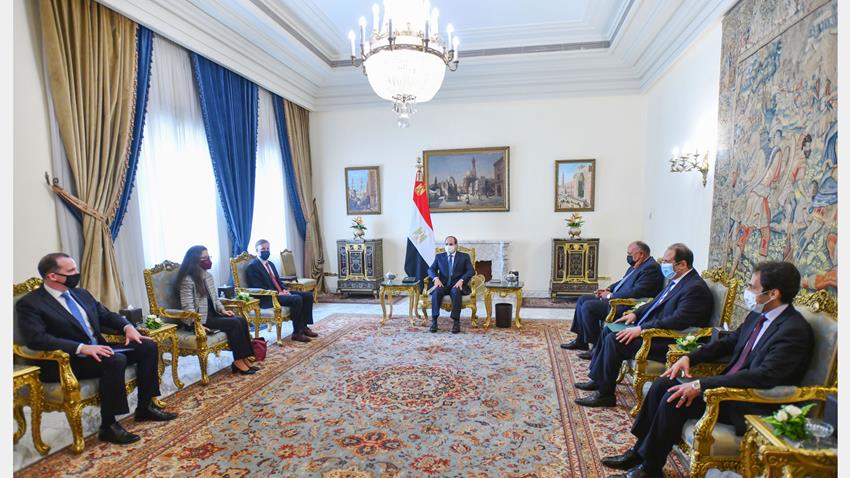الرئيس عبد الفتاح السيسي يستقبل مستشار الأمن القومي الأمريكي