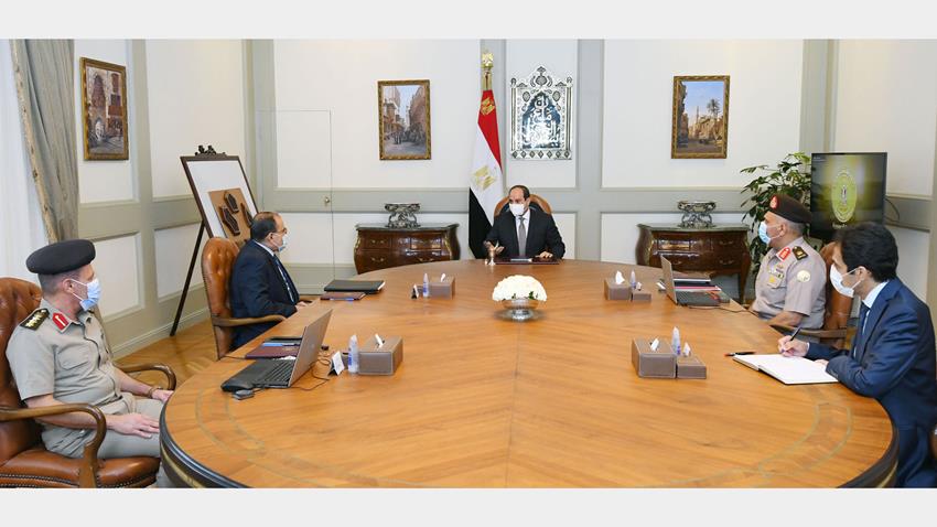 الرئيس عبد الفتاح السيسي يتابع الموقف التنفيذي لعدد من مشروعات الهيئة الهندسية على مستوى الجمهورية4/10/2021