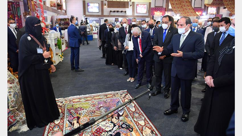 الرئيس عبد الفتاح السيسي يفتتح معرض تراثنا للحرف اليدوية والمنتجات التراثية9/10/2021