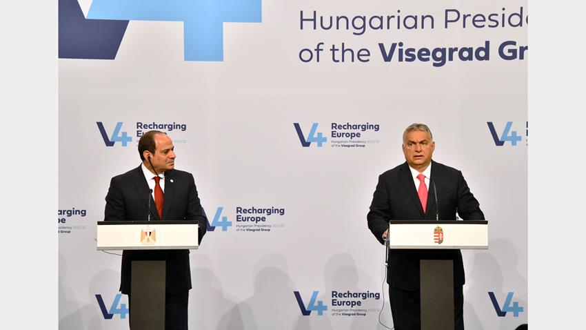 President El-Sisi Participates in Egypt-Visegrad Group Summit Press Conference