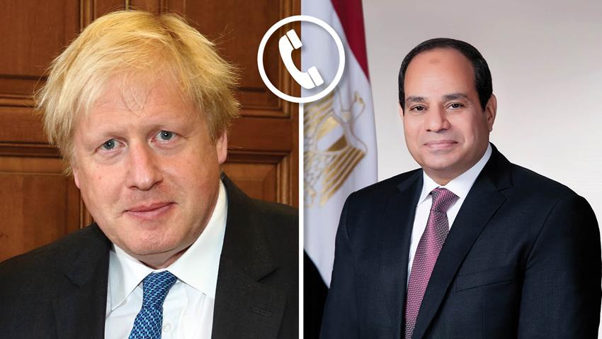 President El-Sisi Receives Phone Call from British PM
