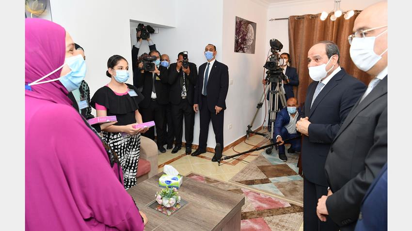 الرئيس عبد الفتاح السيسي يفتتح مجموعة مشروعات إسكان بديل المناطق غير الآمنة من منطقة 6 أكتوبر