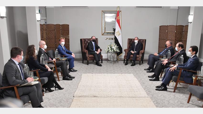 الرئيس عبد الفتاح السيسي يلتقي المستشار النمساوي 1-11-2021
