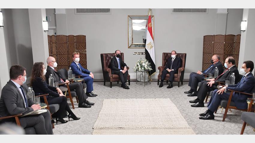 الرئيس عبد الفتاح السيسي يلتقي المستشار النمساوي 1-11-2021
