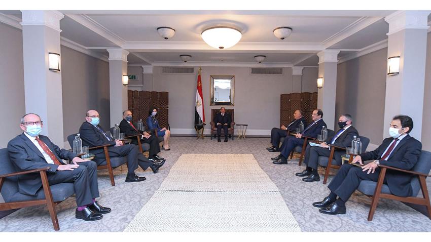 الرئيس عبد الفتاح السيسي يلتقي رئيسة الكلية الملكية البريطانية للأطباء والجراحين 2-11-2021