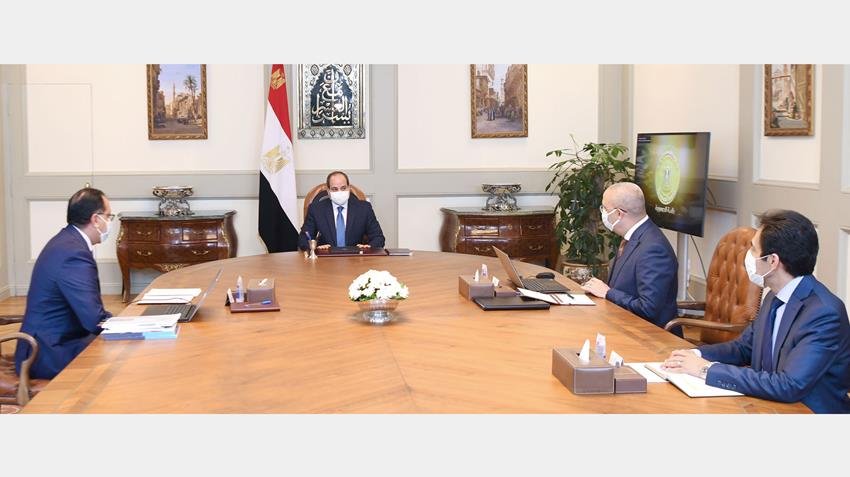 الرئيس عبد الفتاح السيسي يجتمع مع رئيس مجلس الوزراء، ووزير الإسكان والمرافق والمجتمعات العمرانية3/11/2021