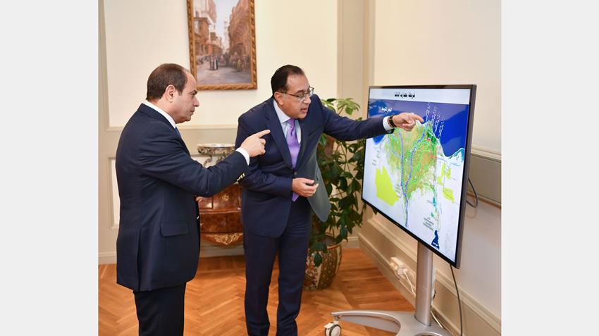الرئيس عبد الفتاح السيسي يجتمع مع رئيس مجلس الوزراء، ووزير الإسكان والمرافق والمجتمعات العمرانية3/11/2021