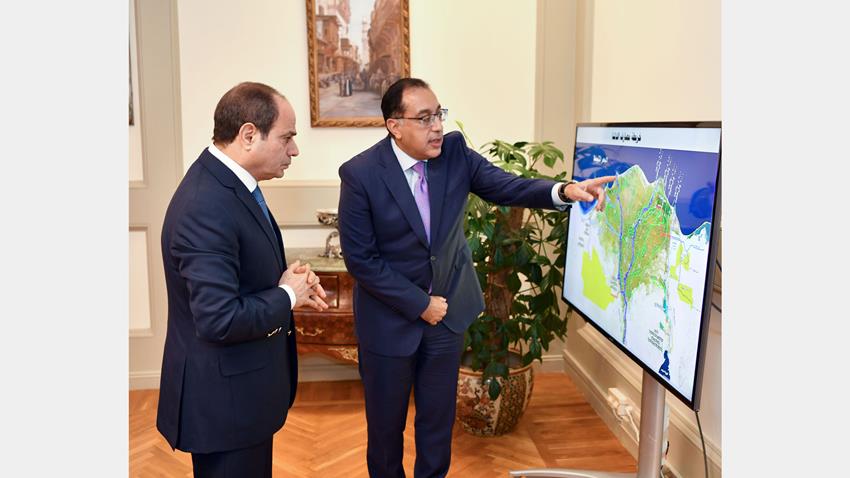 الرئيس عبد الفتاح السيسي يجتمع مع رئيس مجلس الوزراء، ووزير الإسكان والمرافق والمجتمعات العمرانية3/11/2021