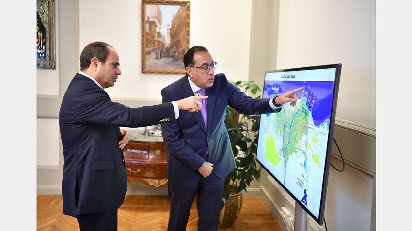 الرئيس عبد الفتاح السيسي يجتمع مع رئيس مجلس الوزراء، ووزير الإسكان والمرافق والمجتمعات العمرانية3/11/2021