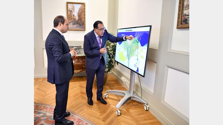 الرئيس عبد الفتاح السيسي يجتمع مع رئيس مجلس الوزراء، ووزير الإسكان والمرافق والمجتمعات العمرانية3/11/2021