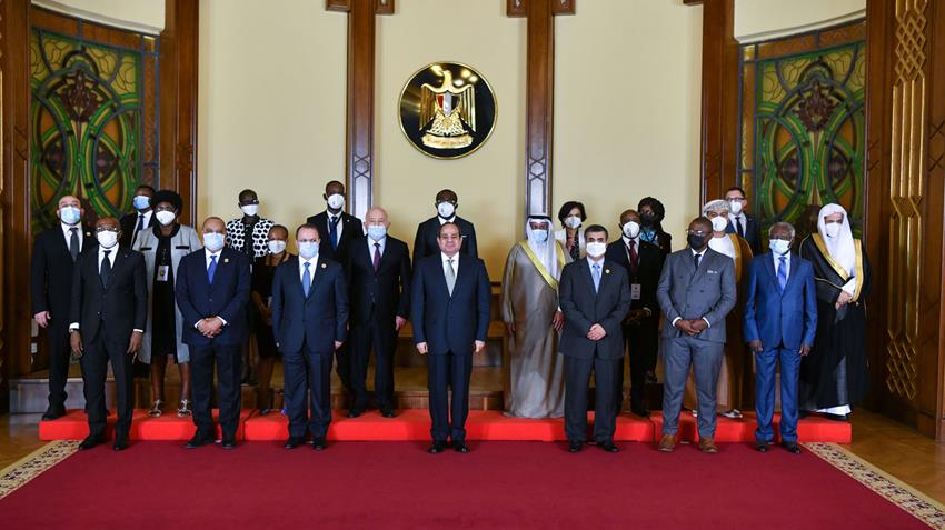 الرئيس عبد الفتاح السيسي يستقبل السادة النواب العموم العرب والأفارقة 8/11/2021
