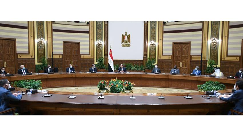 الرئيس عبد الفتاح السيسي يستقبل السادة النواب العموم العرب والأفارقة 8/11/2021