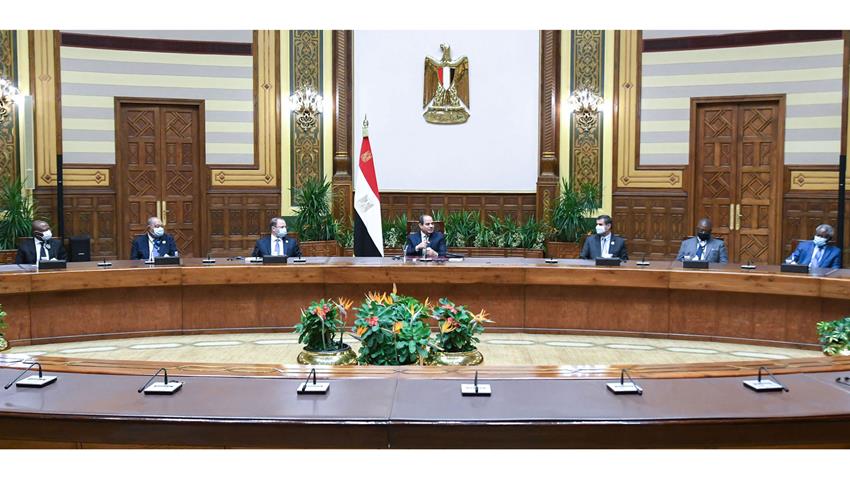 الرئيس عبد الفتاح السيسي يستقبل السادة النواب العموم العرب والأفارقة 8/11/2021