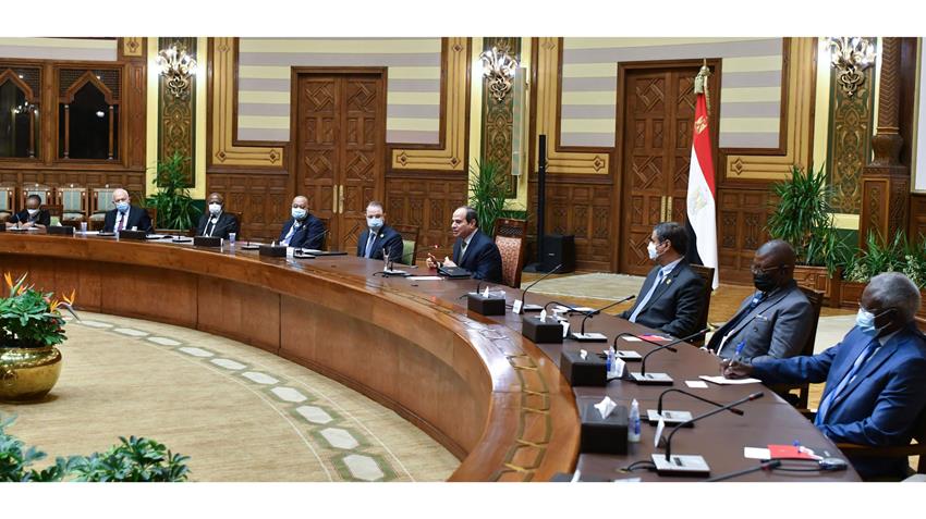 الرئيس عبد الفتاح السيسي يستقبل السادة النواب العموم العرب والأفارقة 8/11/2021