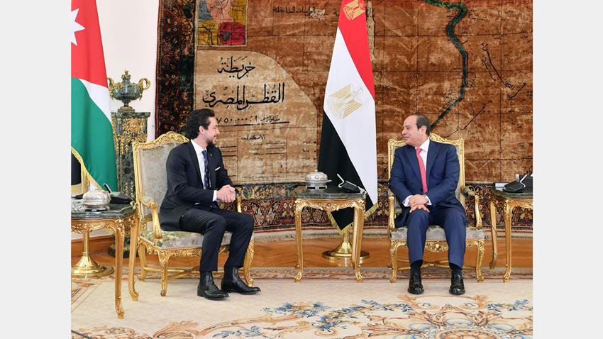 الرئيس عبد الفتاح السيسي يستقبل ولي عهد المملكة الأردنية الهاشمية بقصر الاتحادية