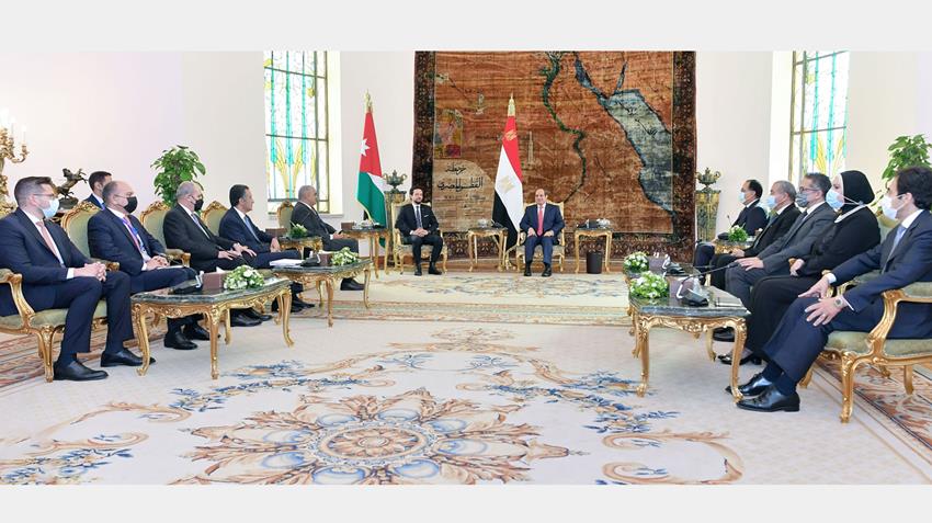 الرئيس عبد الفتاح السيسي يستقبل ولي عهد المملكة الأردنية الهاشمية بقصر الاتحادية