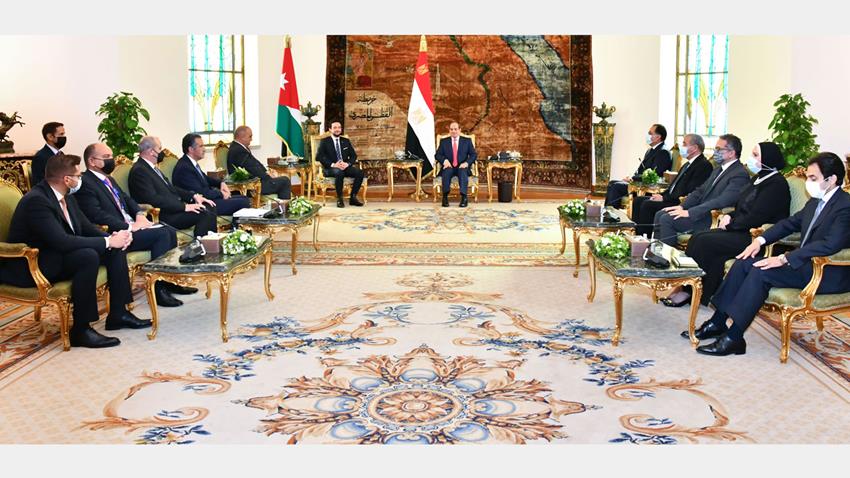الرئيس عبد الفتاح السيسي يستقبل ولي عهد المملكة الأردنية الهاشمية بقصر الاتحادية