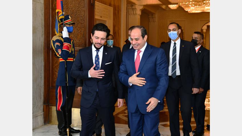 الرئيس عبد الفتاح السيسي يستقبل ولي عهد المملكة الأردنية الهاشمية بقصر الاتحادية