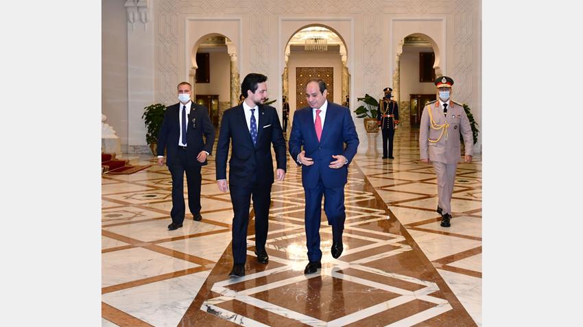الرئيس عبد الفتاح السيسي يستقبل ولي عهد المملكة الأردنية الهاشمية بقصر الاتحادية
