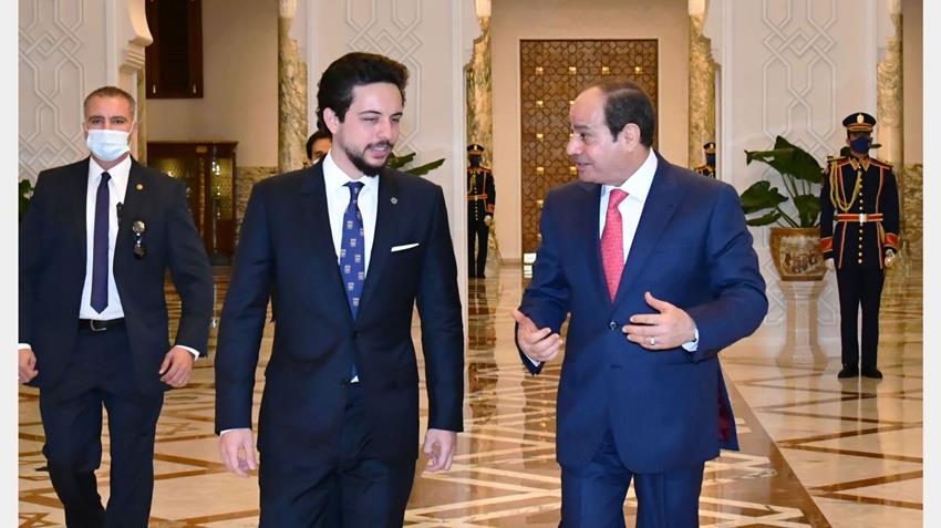 الرئيس عبد الفتاح السيسي يستقبل ولي عهد المملكة الأردنية الهاشمية بقصر الاتحادية