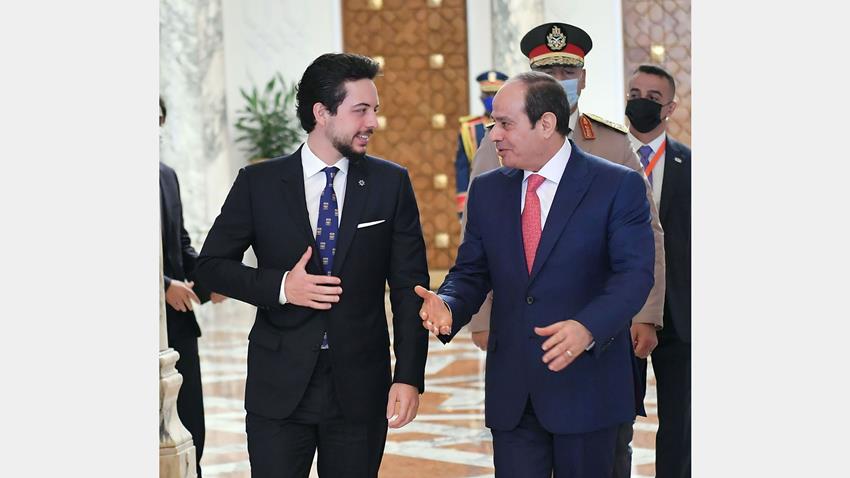 الرئيس عبد الفتاح السيسي يستقبل ولي عهد المملكة الأردنية الهاشمية بقصر الاتحادية