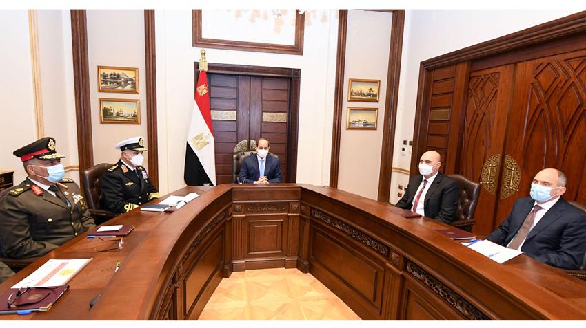 الرئيس عبد الفتاح السيسي مشروعات حماية الشواطئ الساحلية على البحر المتوسط 29/11/2021
