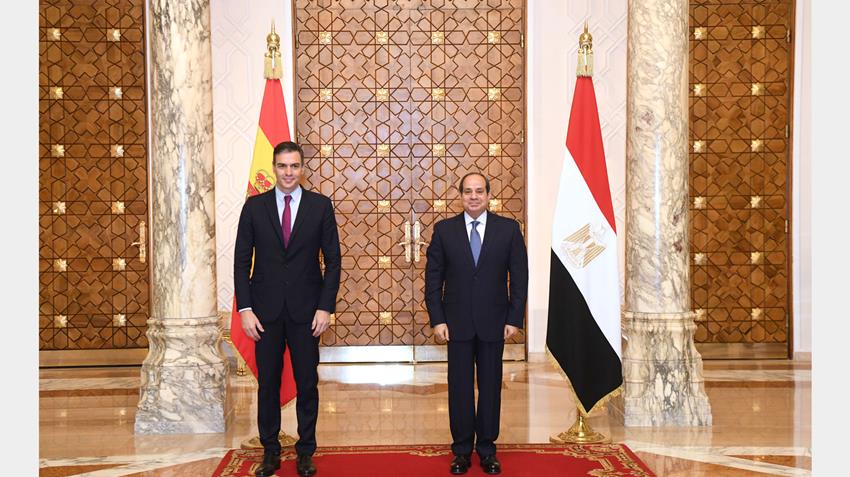 الرئيس عبد الفتاح السيسي يستقبل رئيس حكومة مملكة اسبانيا