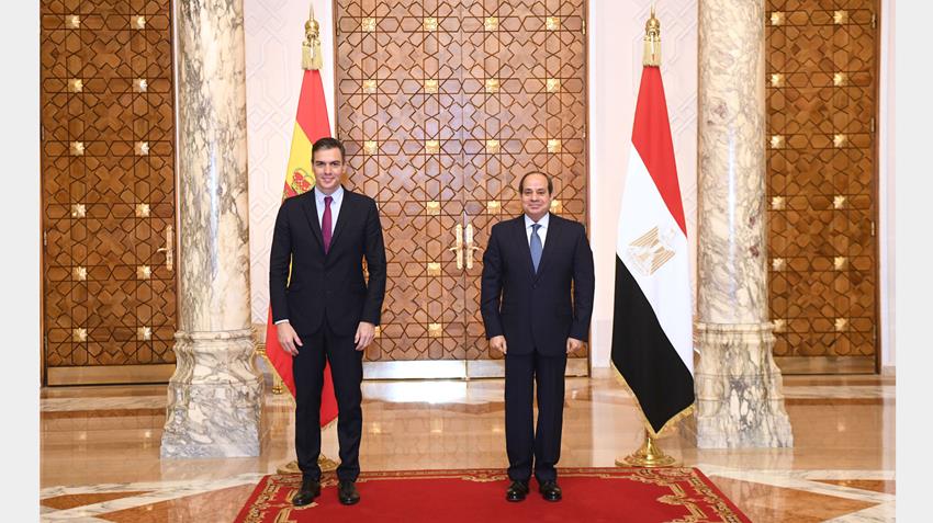 الرئيس عبد الفتاح السيسي يستقبل رئيس حكومة مملكة اسبانيا