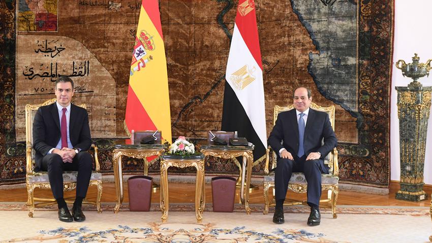الرئيس عبد الفتاح السيسي يستقبل رئيس حكومة مملكة اسبانيا