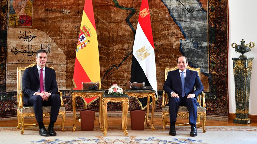 الرئيس عبد الفتاح السيسي يستقبل رئيس حكومة مملكة اسبانيا
