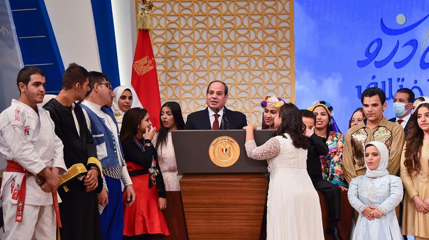 كلمة الرئيس عبد الفتاح السيسي خلال احتفالية قادرون باختلاف